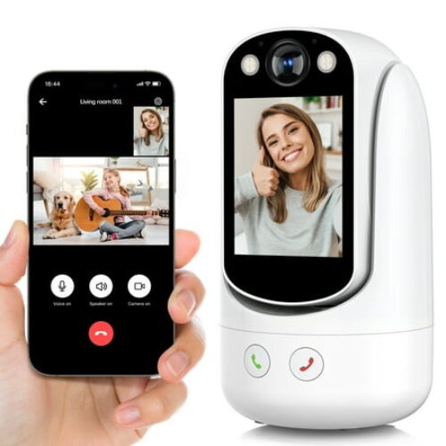 Video Calling Camera with 2.8 inch HD Screen,1080P Video Indoor Camera